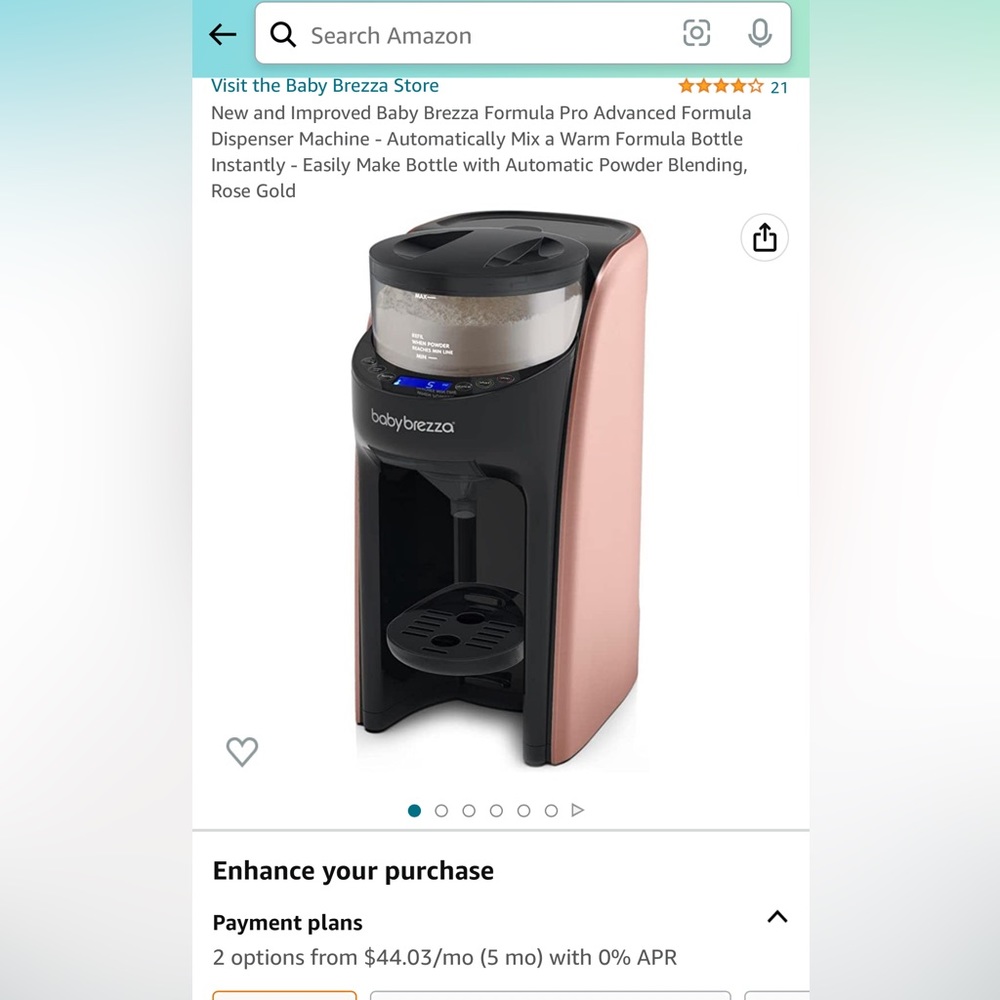 Baby Brezza Formula Pro with extra funnel